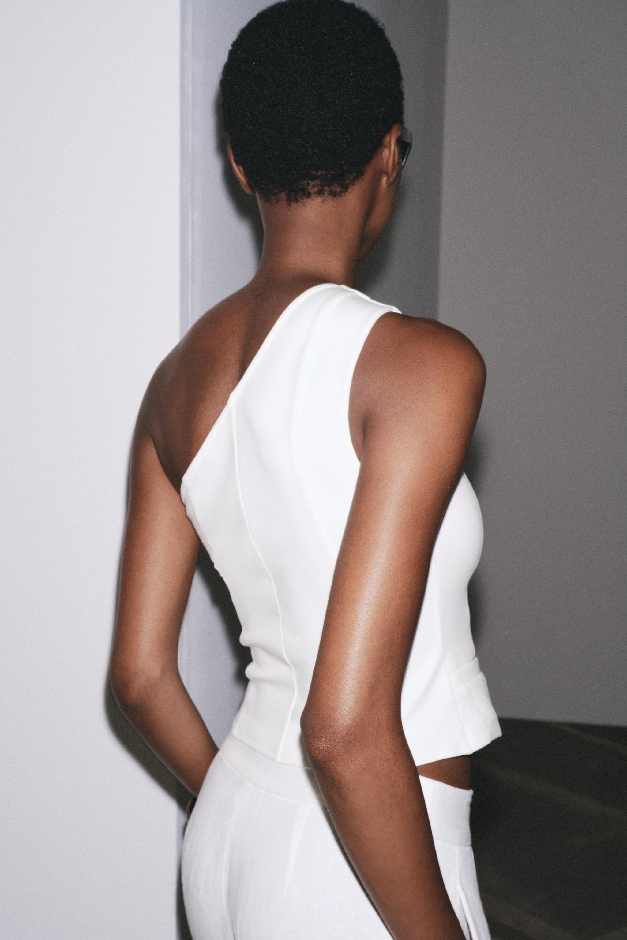 ASYMMETRIC INTERLOCK VEST TOP